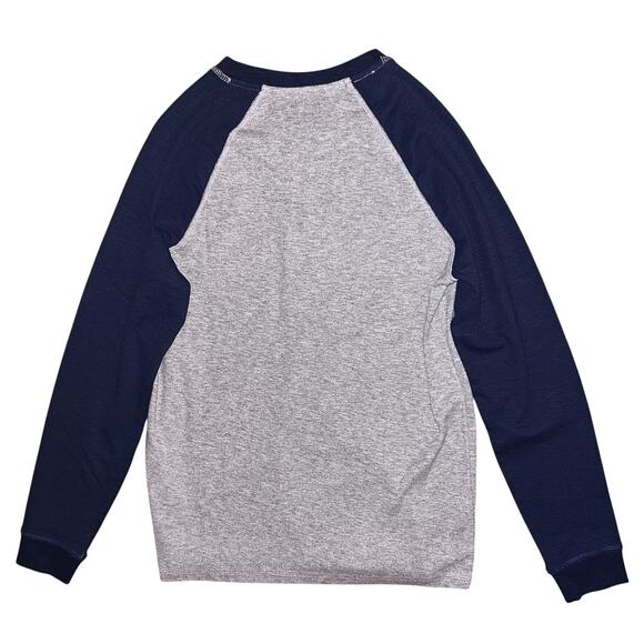 NWT Tailor Vintage Airotec Long Sleeve Navy & Gray Henley Small - Picture 3 of 8